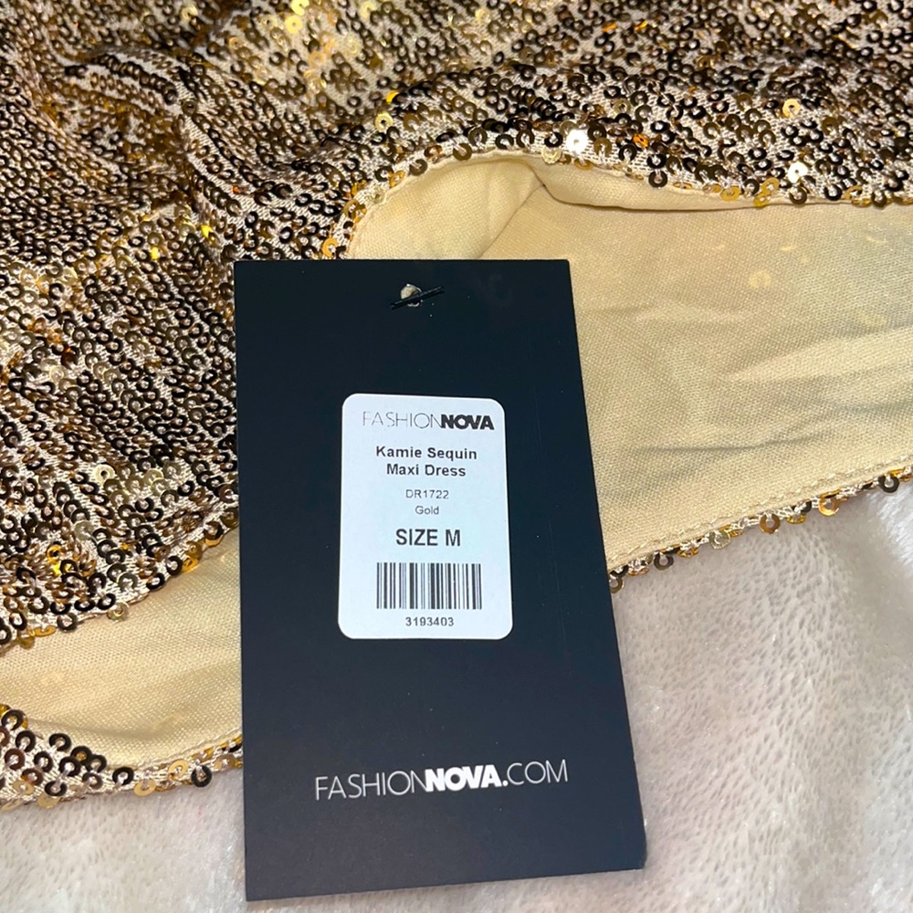 Gold Sequin Fashion Nova Dress